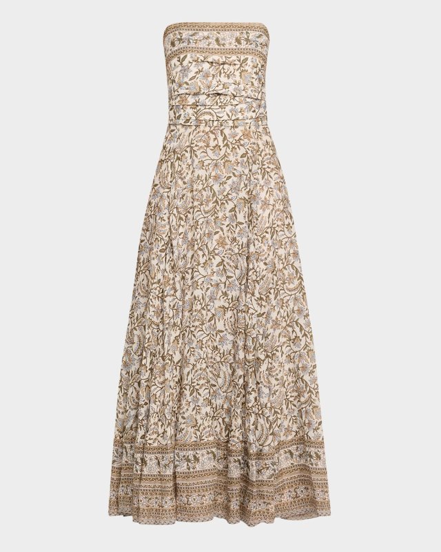 Lana Floral Strapless Maxi Dress
